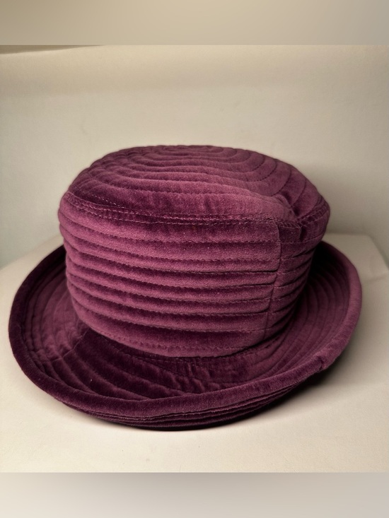 Plum Velvet Women\'s Hat with Feather Trim main image 4